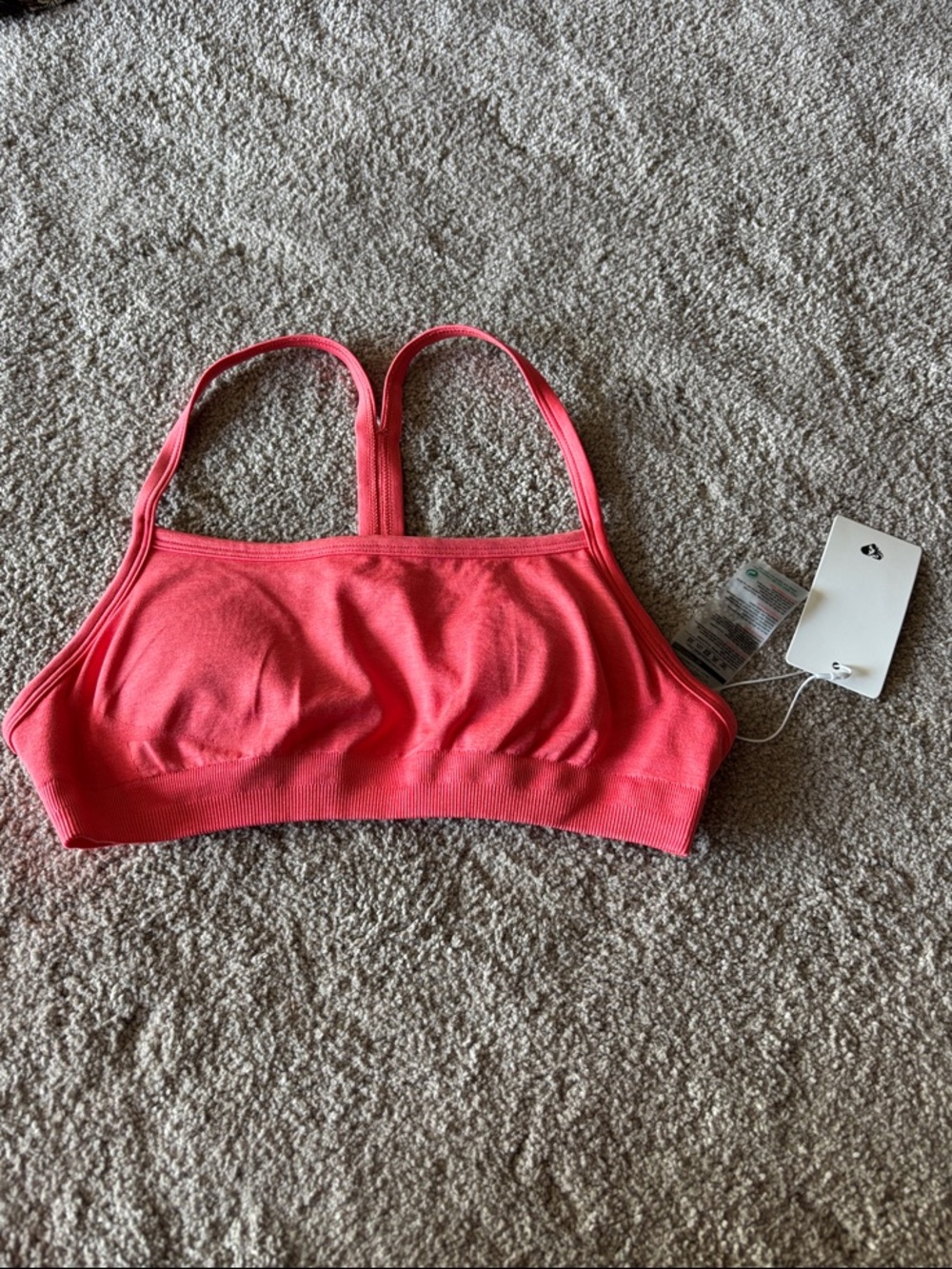 Seamless Racerback Bralette - Coral Pink aka “Sunlit coral”